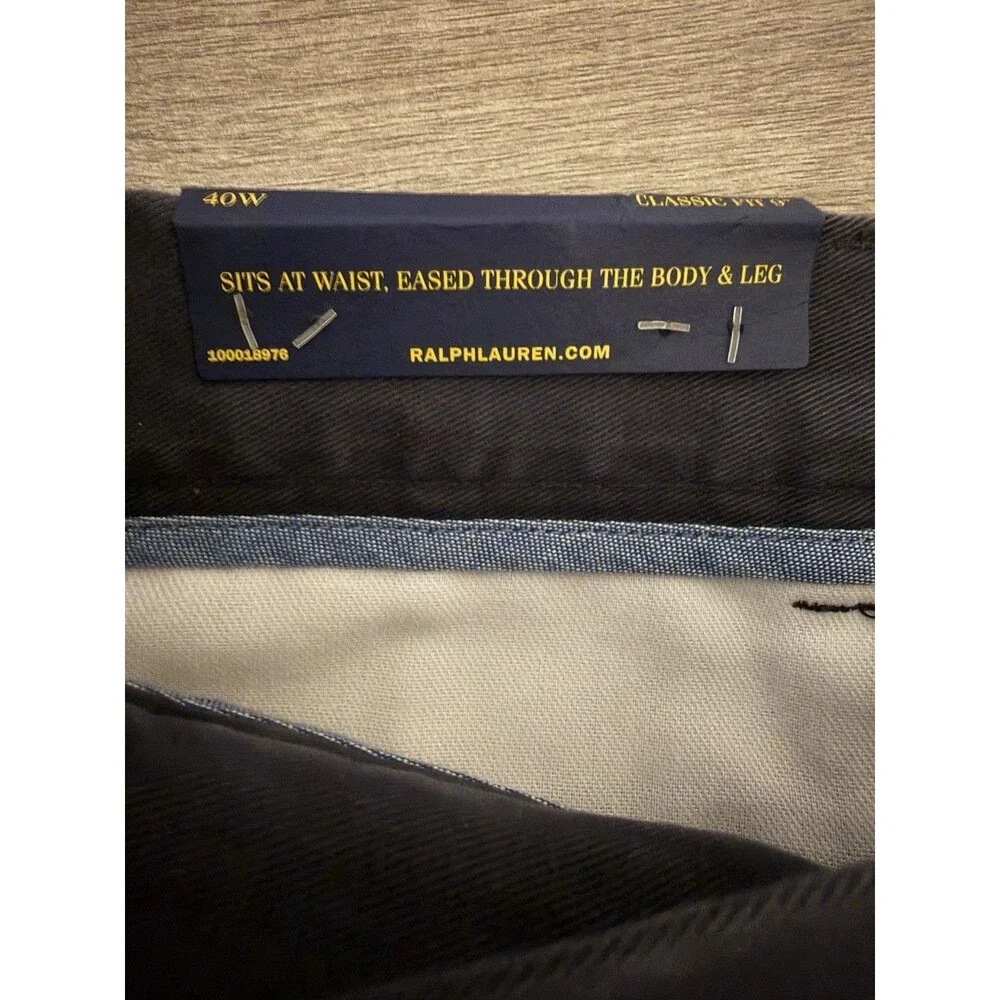 New Polo Ralph Lauren Shorts Men's 40 Classic Fit Navy Blue 100% Cotton Chino